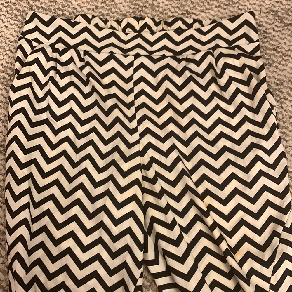 White and black pants